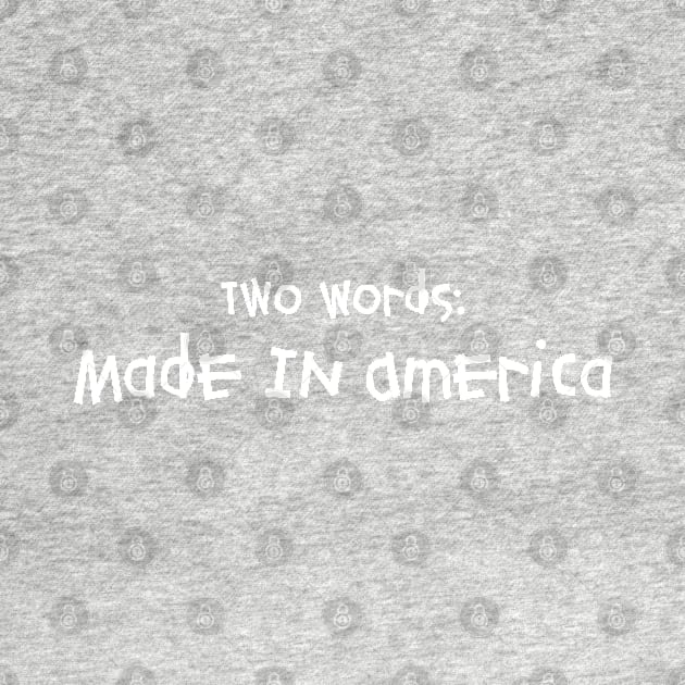 Two Words: Made In America  (With White Font) by funhousejen